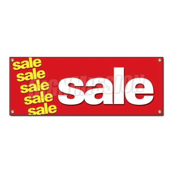 SALE BANNER SIGN clearance retail signs 50% everything must go storewide